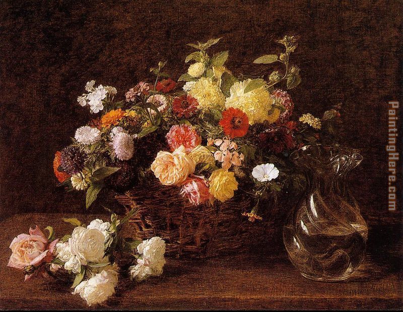 Henri Fantin-Latour Basket of Flowers
